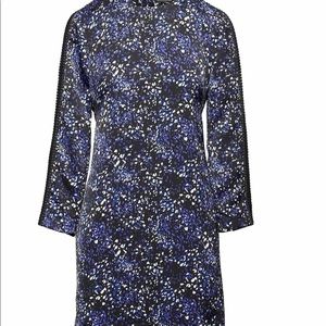 Banana Republic Print Pom-Pom Shift Dress